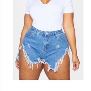 Plt Extreme distressed shorts